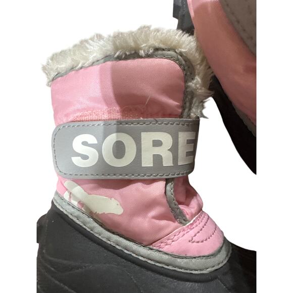 Sorel Snow Commander Boot Unisex Children's Winter Boots Size 7 Pink - Picture 9 of 9